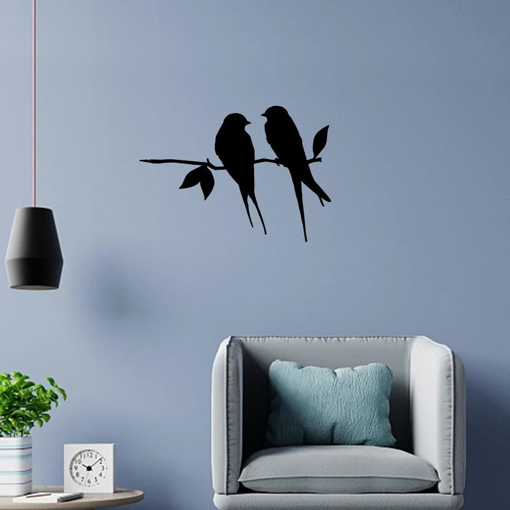 Metal Bird Silhouette Matte Black Powder-Coated Indoor & Outdoor