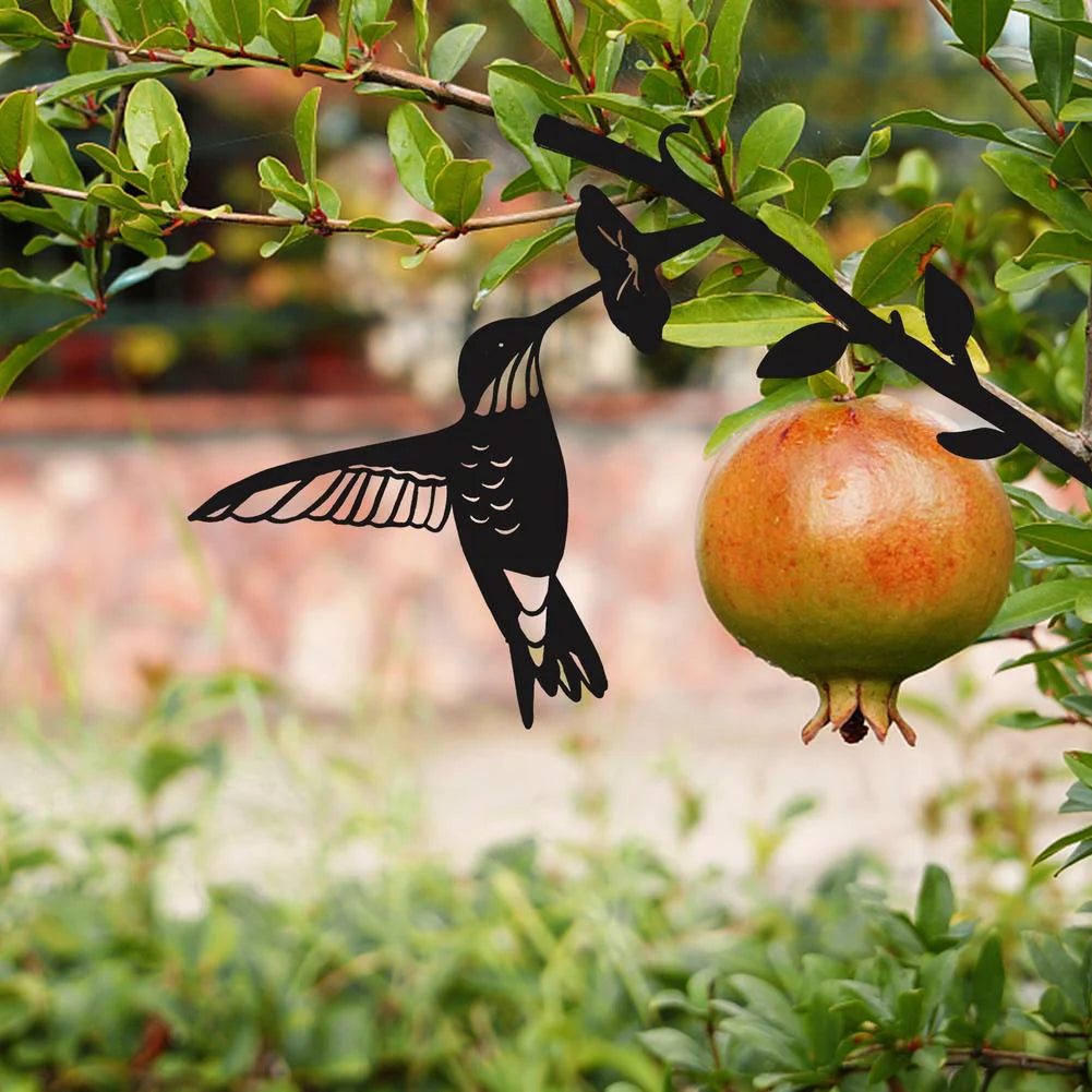 Metal Bird Silhouette Matte Black Powder-Coated Indoor & Outdoor