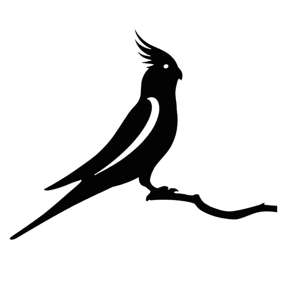 Metal Bird Silhouette Matte Black Powder-Coated Indoor & Outdoor
