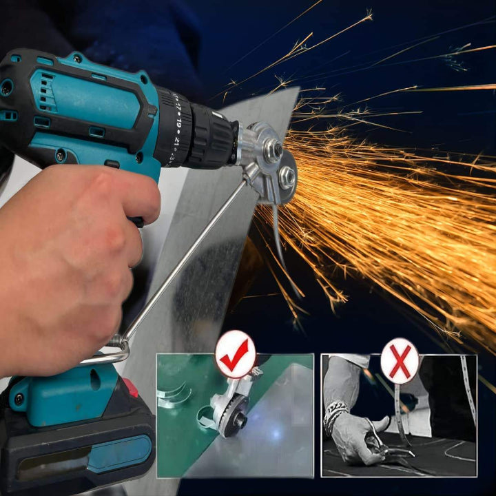 Metal Cutter Attachment Precision Guided Fits 12–21V Drills