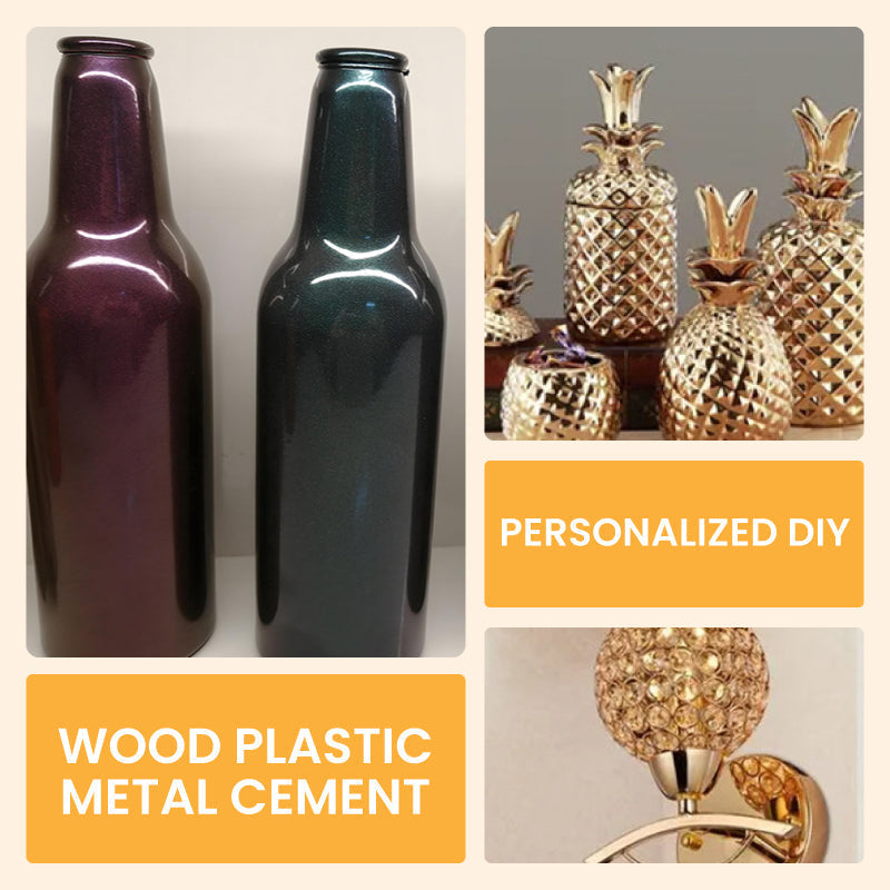 Metallic Effect Paint Water-Based Satin-Matte Fast-Drying