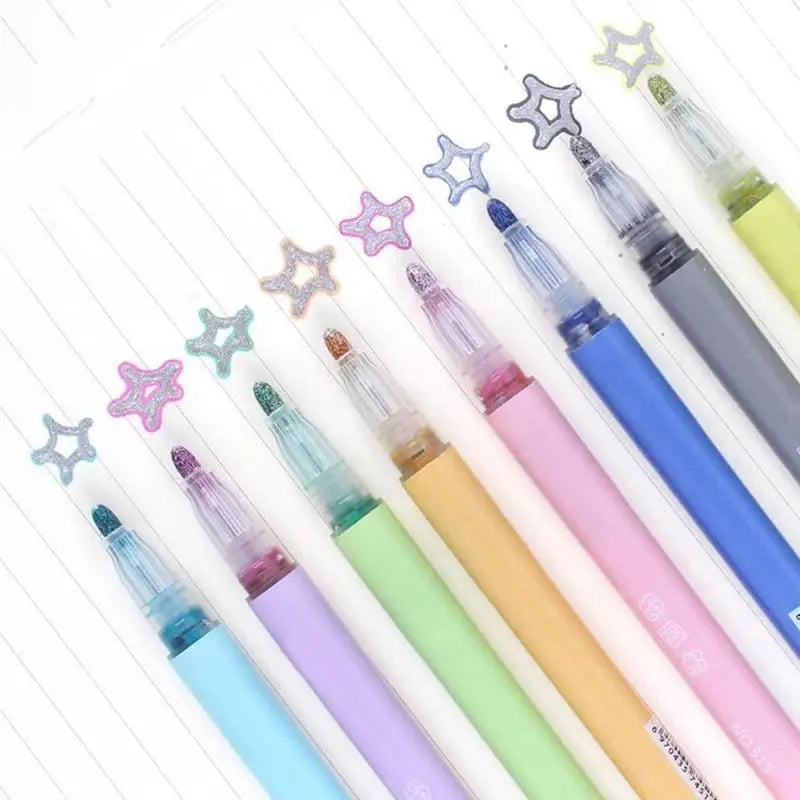 Metallic Marker Set Shimmering Fine Tip Non-Toxic