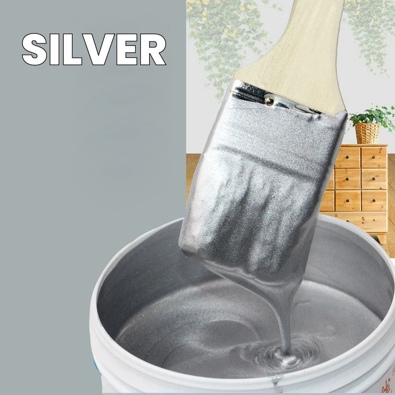 Metallic Paint Water-Soluble Glossy Finish Includes Brush