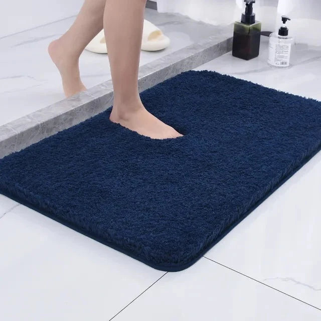 Microfiber Bath Mat Non-Slip Rubber Backing Machine Washable