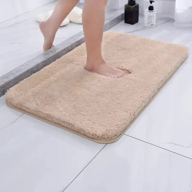 Microfiber Bath Mat Non-Slip Rubber Backing Machine Washable