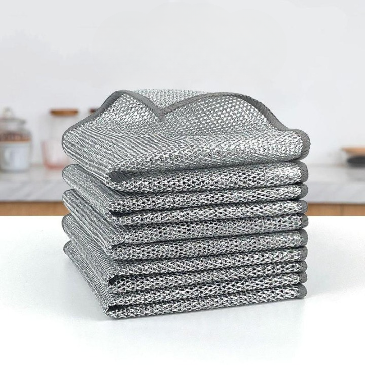 Microfiber Cleaning Cloths Diamond Weave Silver-Infused