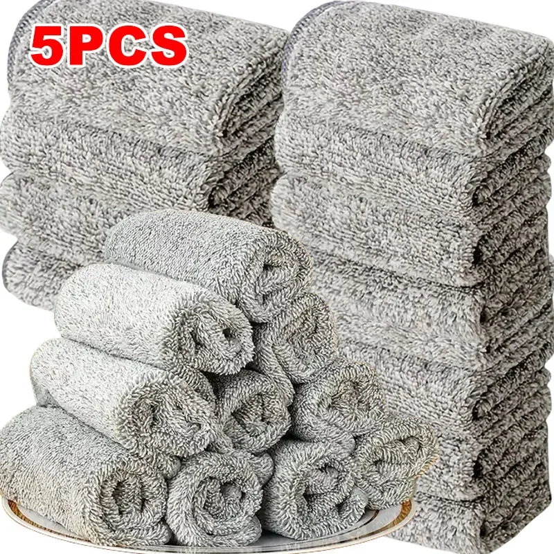 Microfiber Cleaning Cloths Ultra-Absorbent & Scratch-Free Set of 5