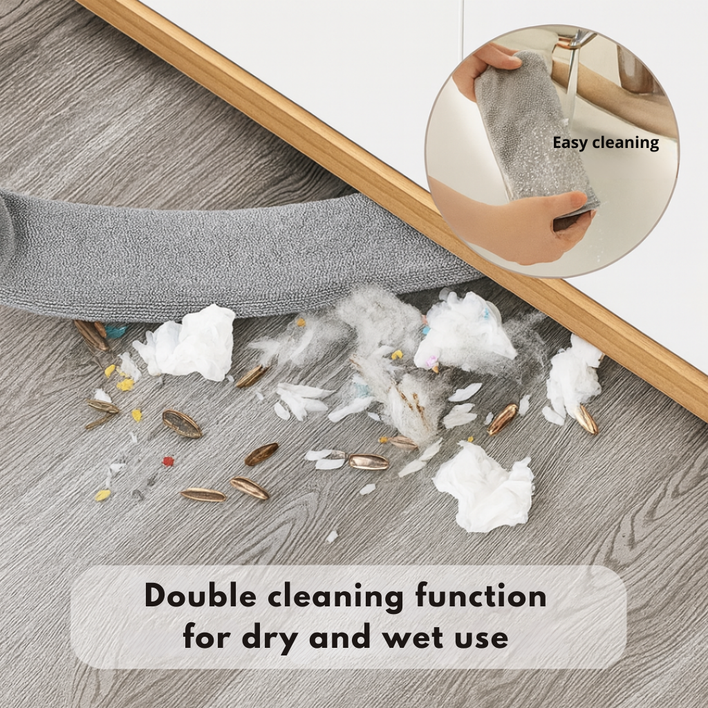 Microfiber Duster Flexible Head Stainless Steel Handle Machine-Washable Covers