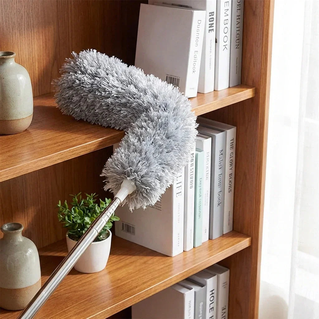 Microfiber Duster Telescopic Stainless Steel Handle Bendable Head