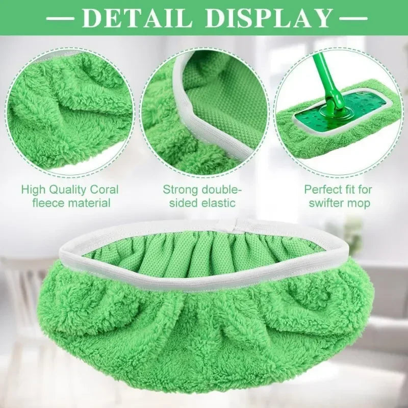 Microfiber Mop Pads Set of 6 Reusable Machine Washable