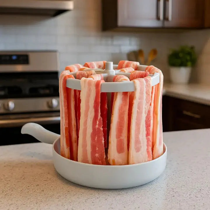 Microwave Bacon Cooker Vertical Hanging Drip Tray & Dishwasher-Safe