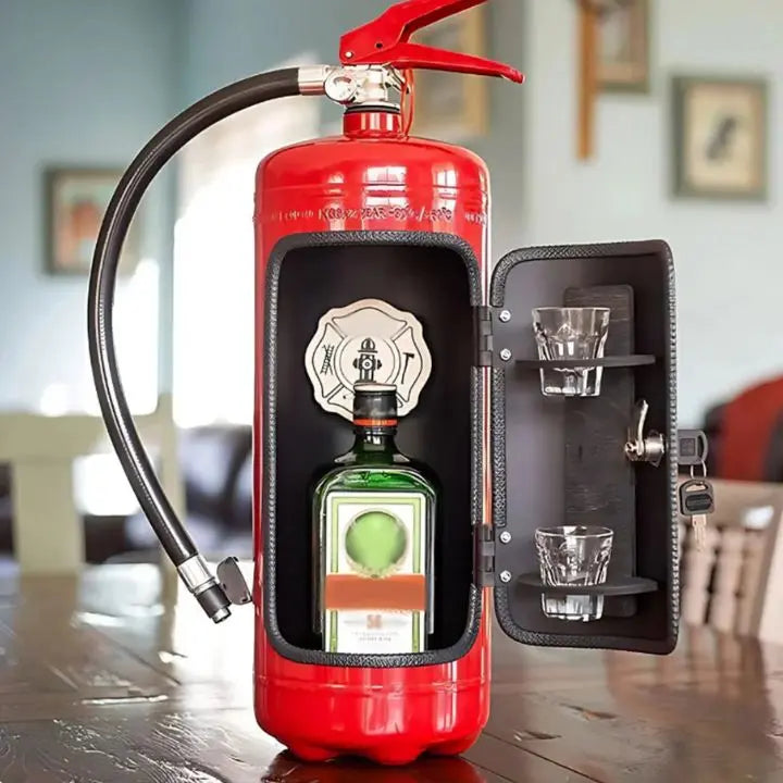Mini Bar Handcrafted Iron Fire Extinguisher Shell