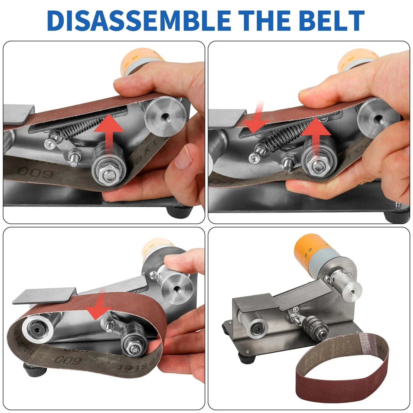 Mini Belt Sander Adjustable Speed Stainless Steel
