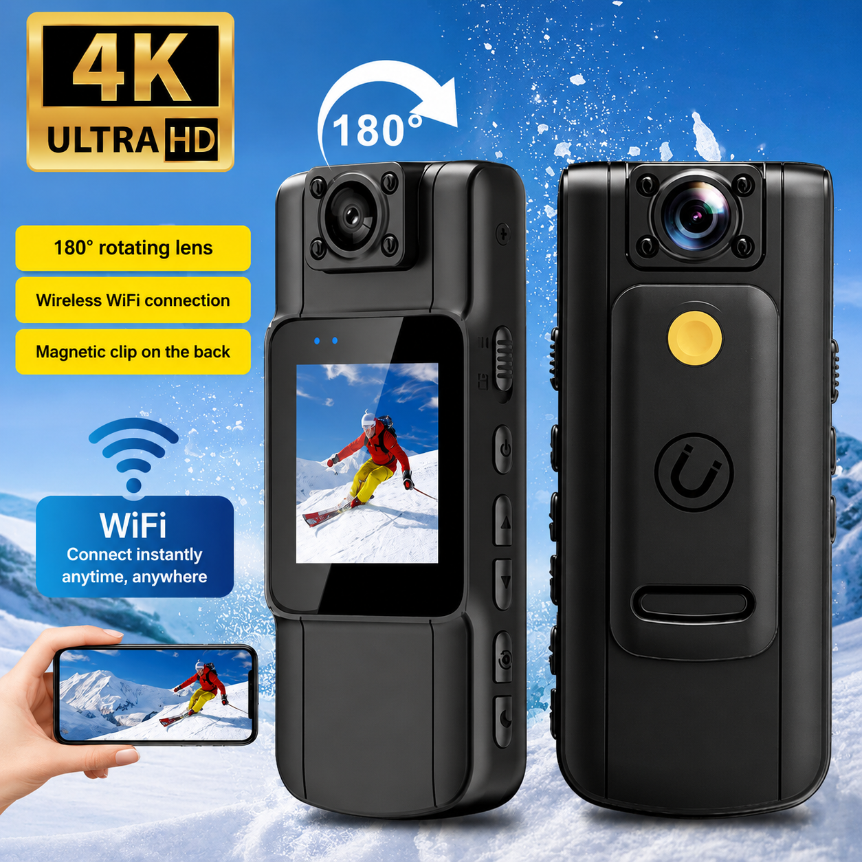 Mini Camera 4K Night Vision & Motion Detection