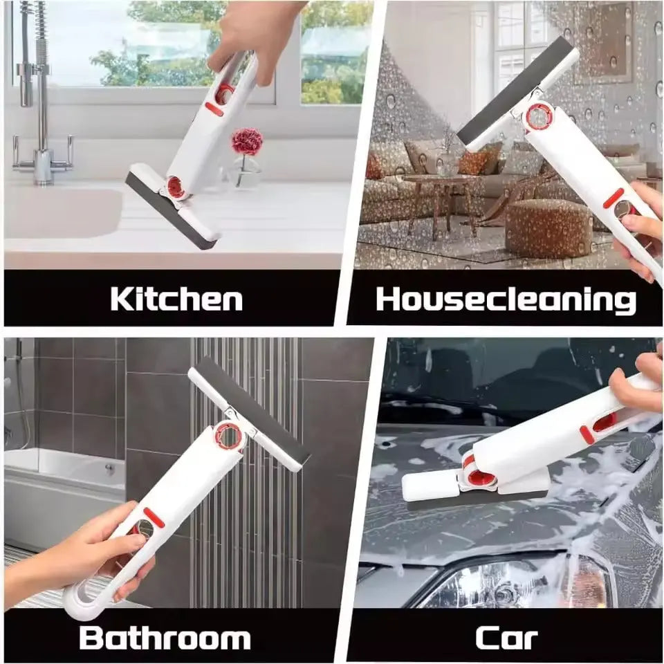 Mini Cleaning Squeegee Streak-Free Water Scraper & Pet Hair Remover