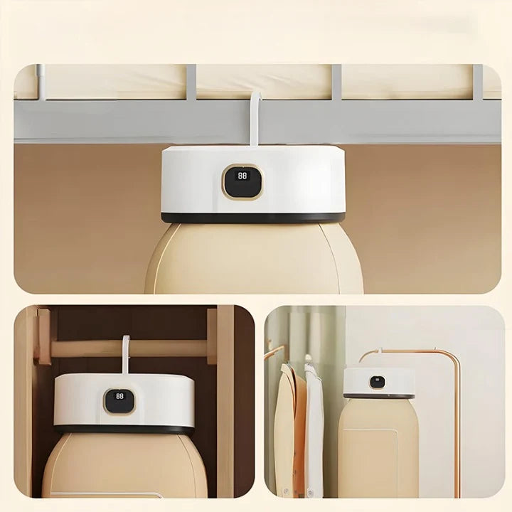 Mini Clothes Dryer Foldable 360° Hot Air Quiet Timer