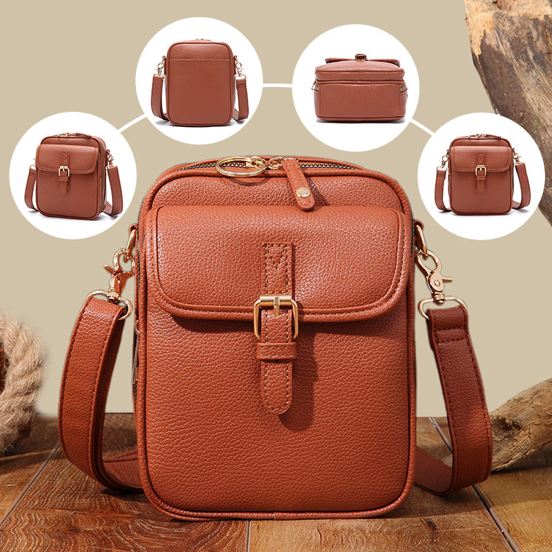 Mini Crossbody Bag Vegan Leather RFID Protection