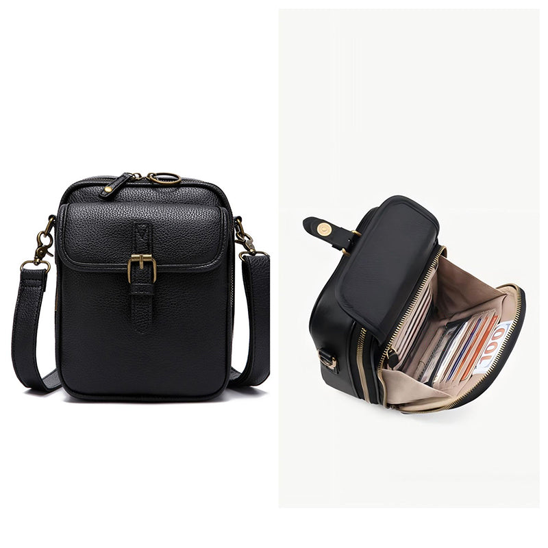 Mini Crossbody Bag Vegan Leather RFID Protection