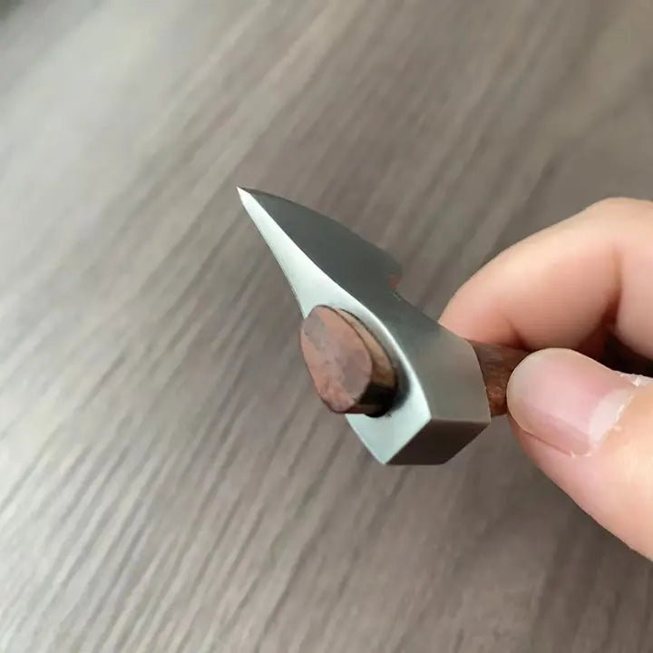 Mini Decorative Axe Polished Metal Head Wooden Handle