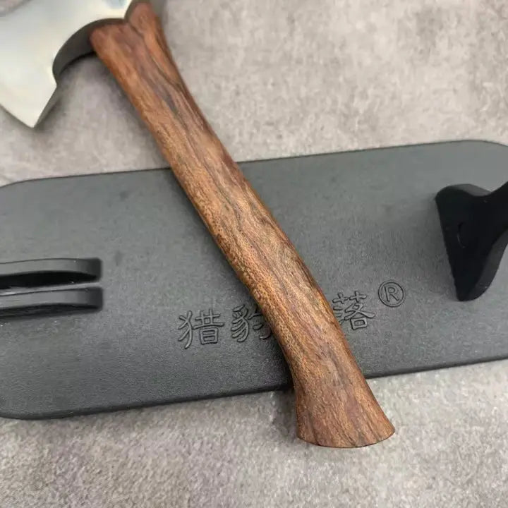 Mini Decorative Axe Polished Metal Head Wooden Handle
