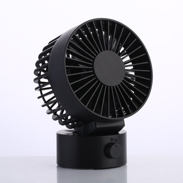 Mini Desk Fan USB-Powered Whisper-Quiet Double Blades