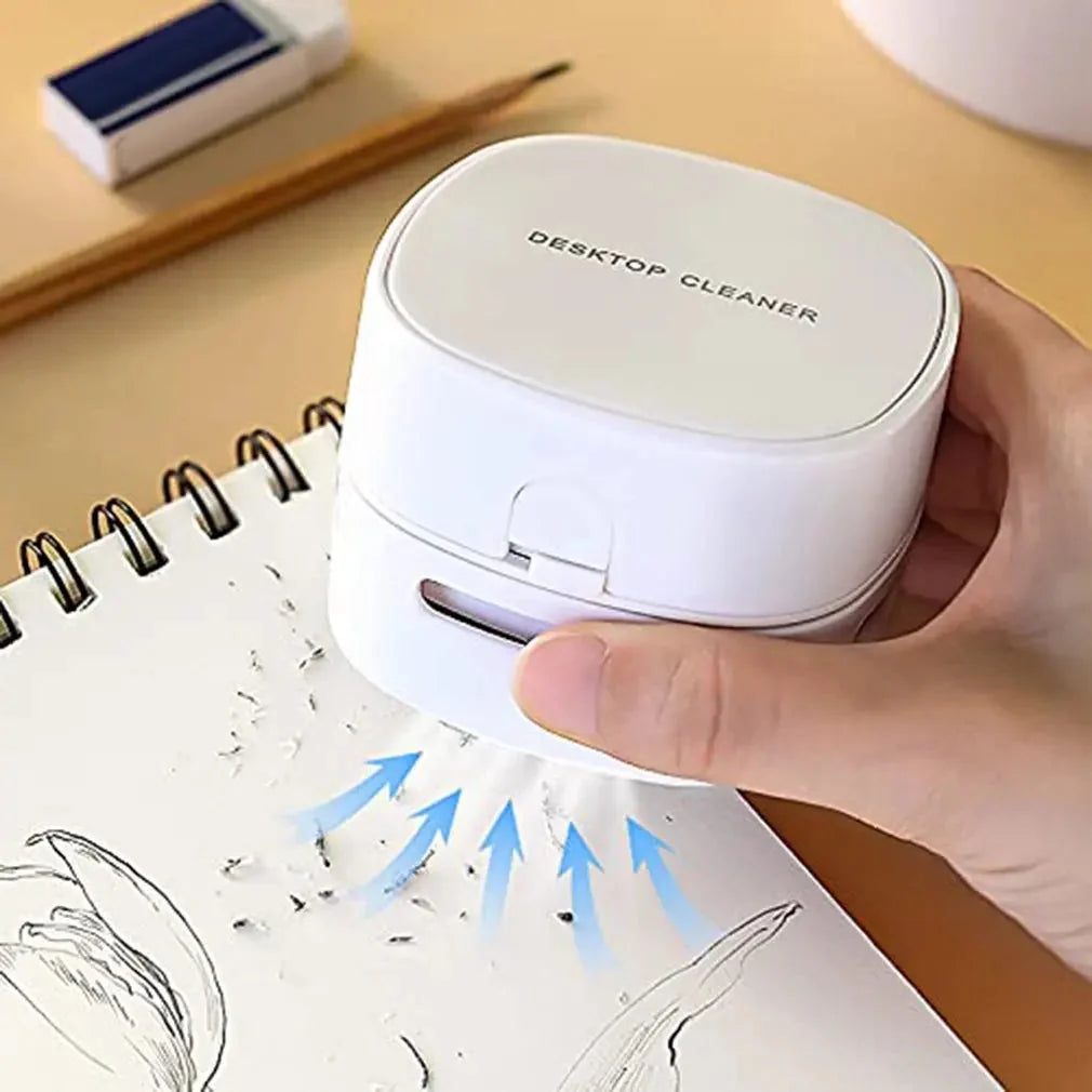 Mini Desk Vacuum 360° Suction Cordless & Quiet