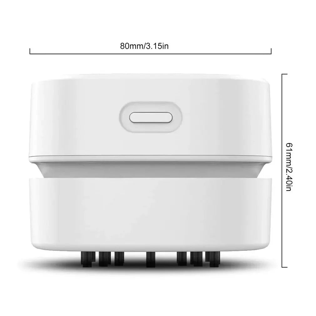 Mini Desk Vacuum 360° Suction Cordless & Quiet