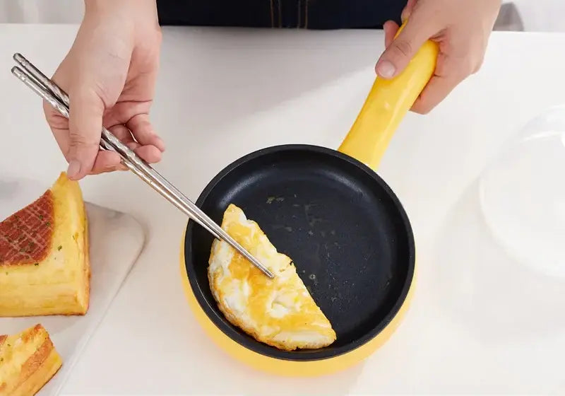 Mini Electric Frying Pan Compact Rapid Heating Non-Stick