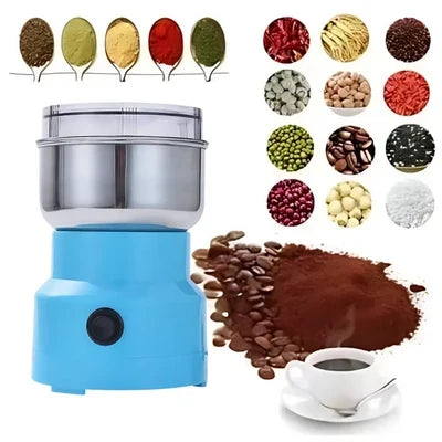 Mini Electric Grinder One-Button Stainless Steel Blades