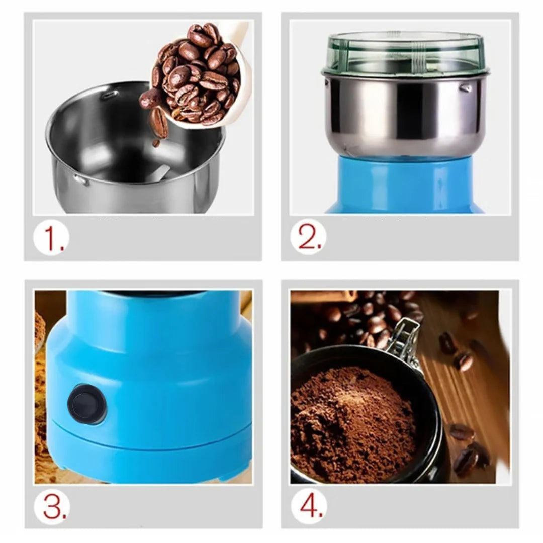 Mini Electric Grinder One-Button Stainless Steel Blades