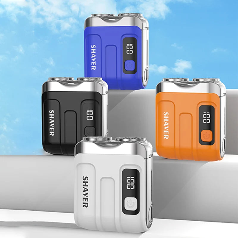 Mini Electric Shaver Dual Head Beard Sensor 60-Min Runtime