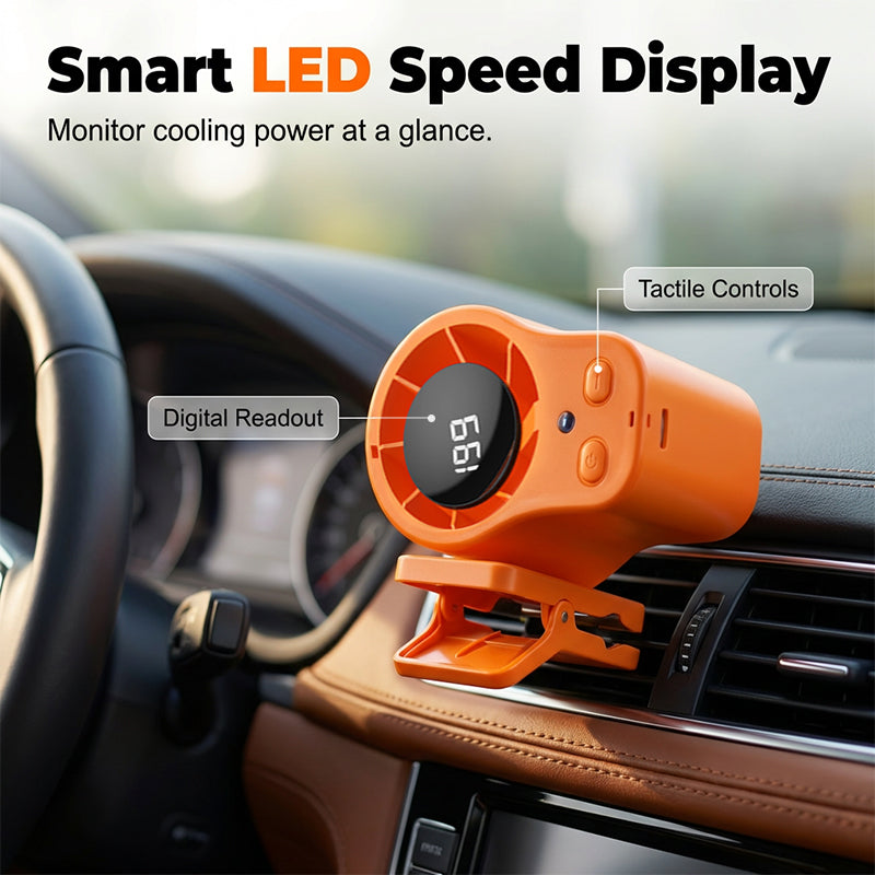 Mini Fan Clip-On Vent & Desk Rechargeable Quiet
