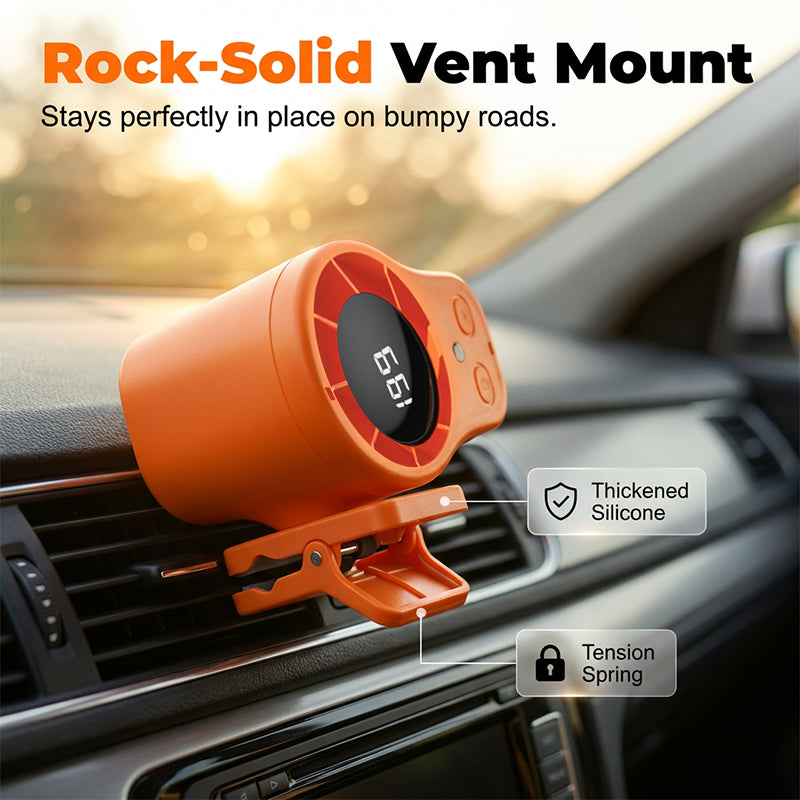 Mini Fan Clip-On Vent & Desk Rechargeable Quiet