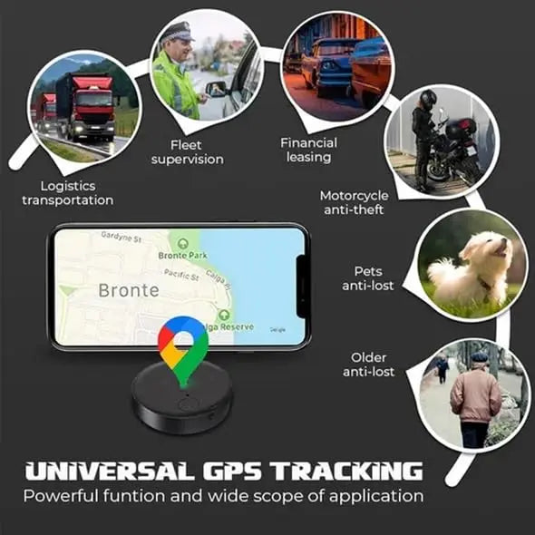 Mini GPS Tracker Coin-Sized Magnetic 2-Pack 6-Month Battery