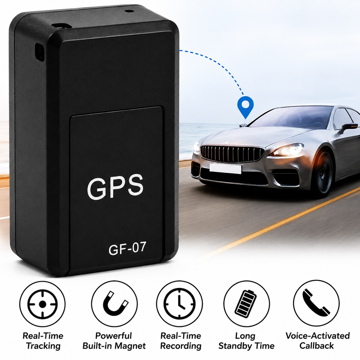 Mini GPS Tracker Real-Time Tracking No Subscription