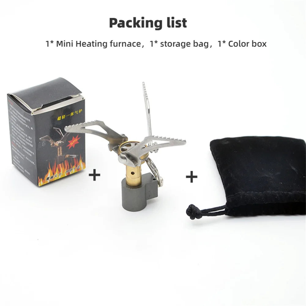 Mini Gas Stove Ultralight Foldable Durable Metal