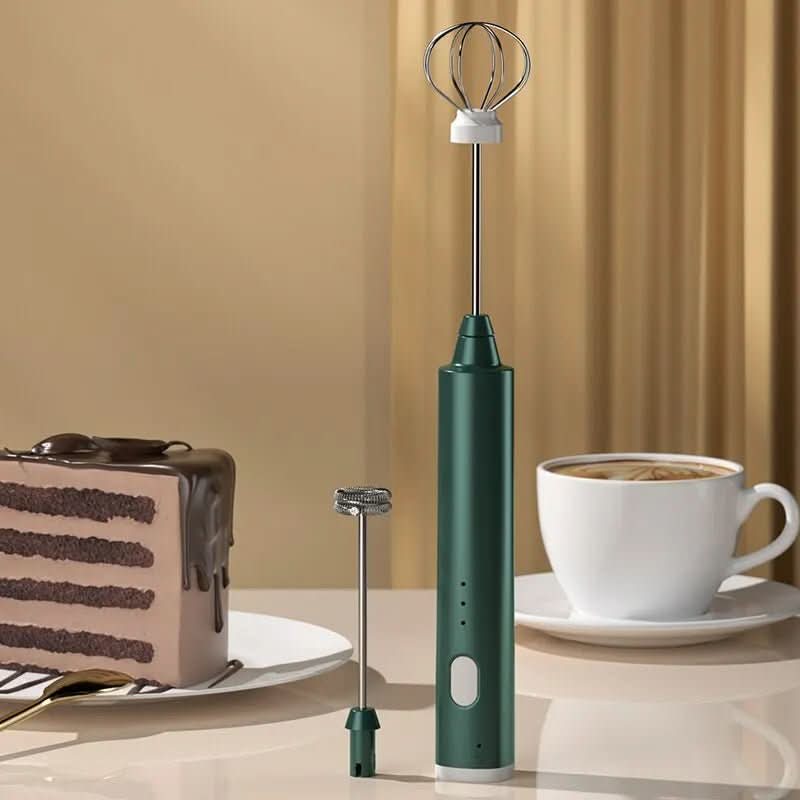Mini Hand Mixer USB Rechargeable 3 Speeds Stainless Steel Whisk