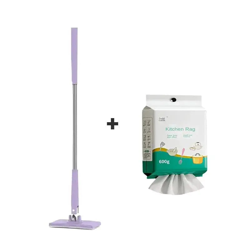 Mini Mop Hands-Free Cloth-Changing 360 Degree Includes 100 Cloths