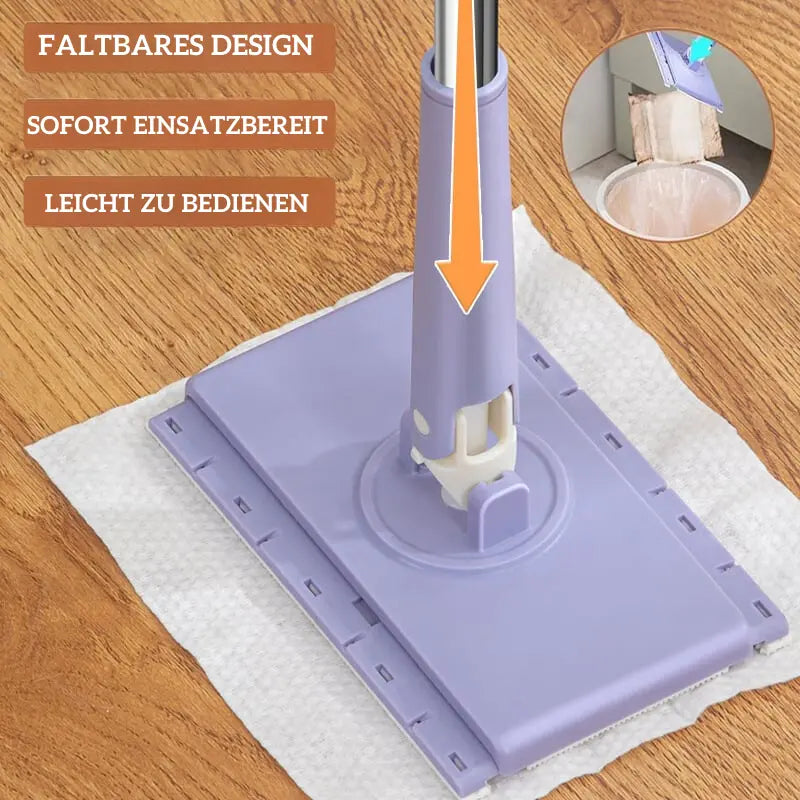Mini Mop Hands-Free Cloth-Changing 360 Degree Includes 100 Cloths