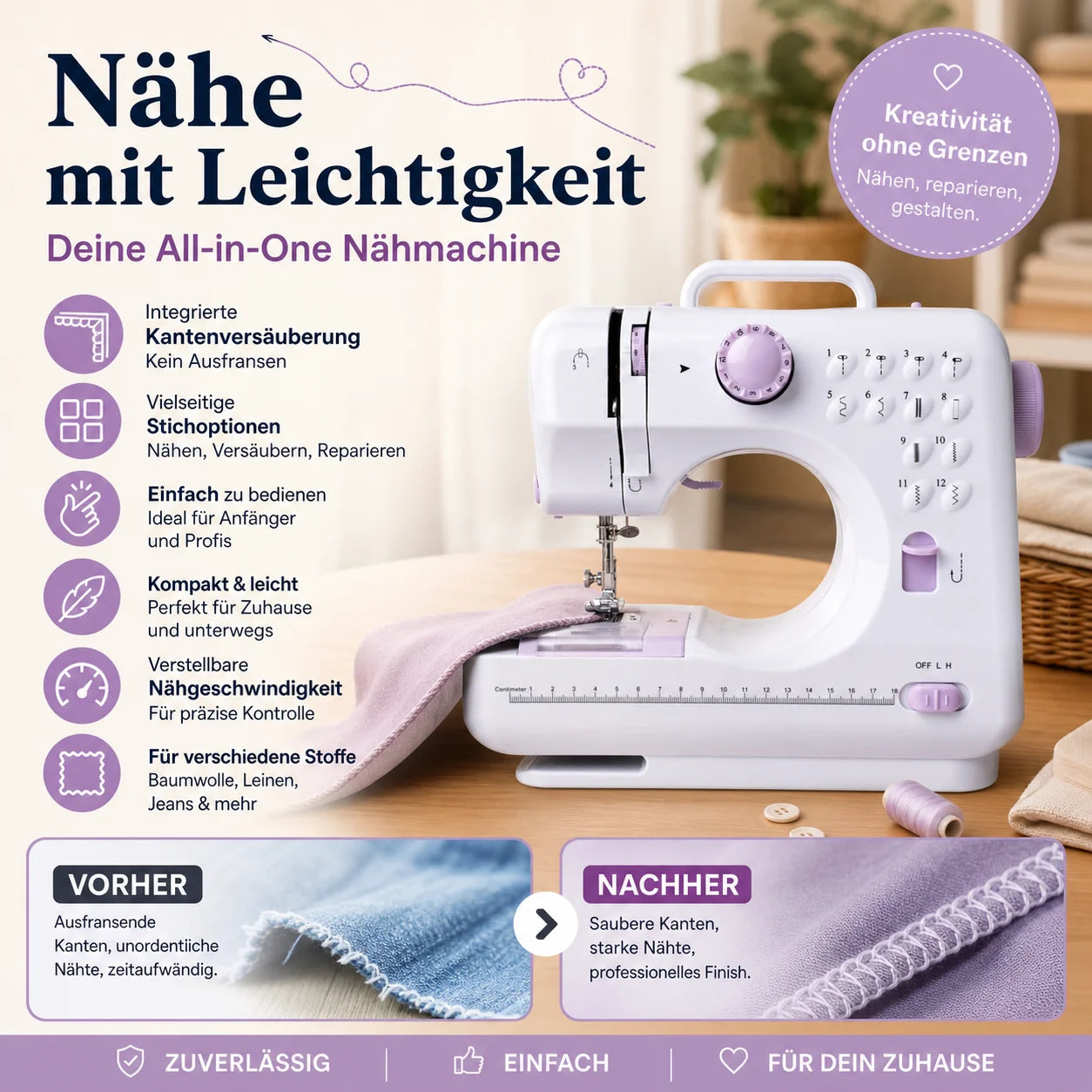 Mini Sewing Machine Compact & Durable 12 Stitches