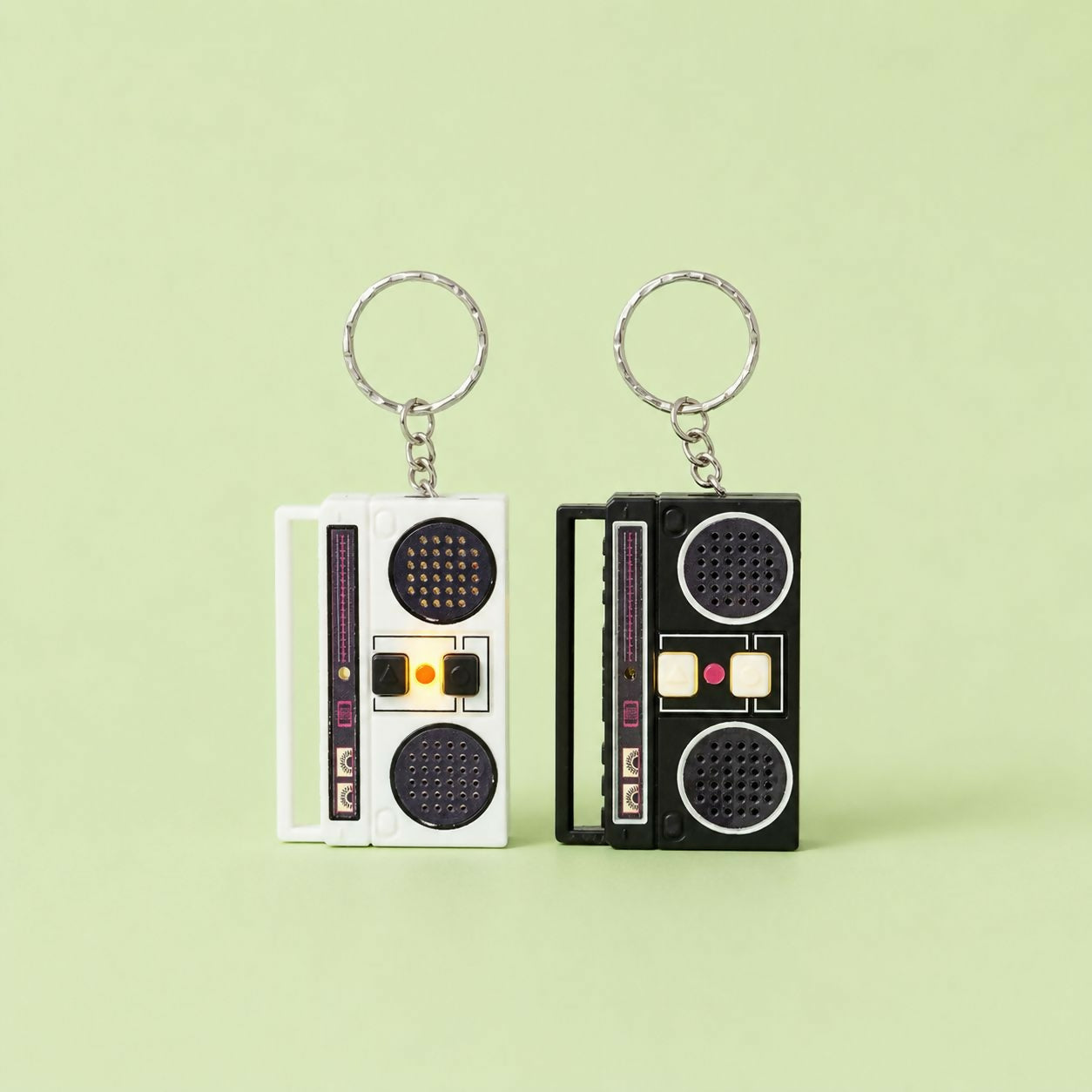 Mini Voice Recorder Keychain Retro Radio Recording & Playback