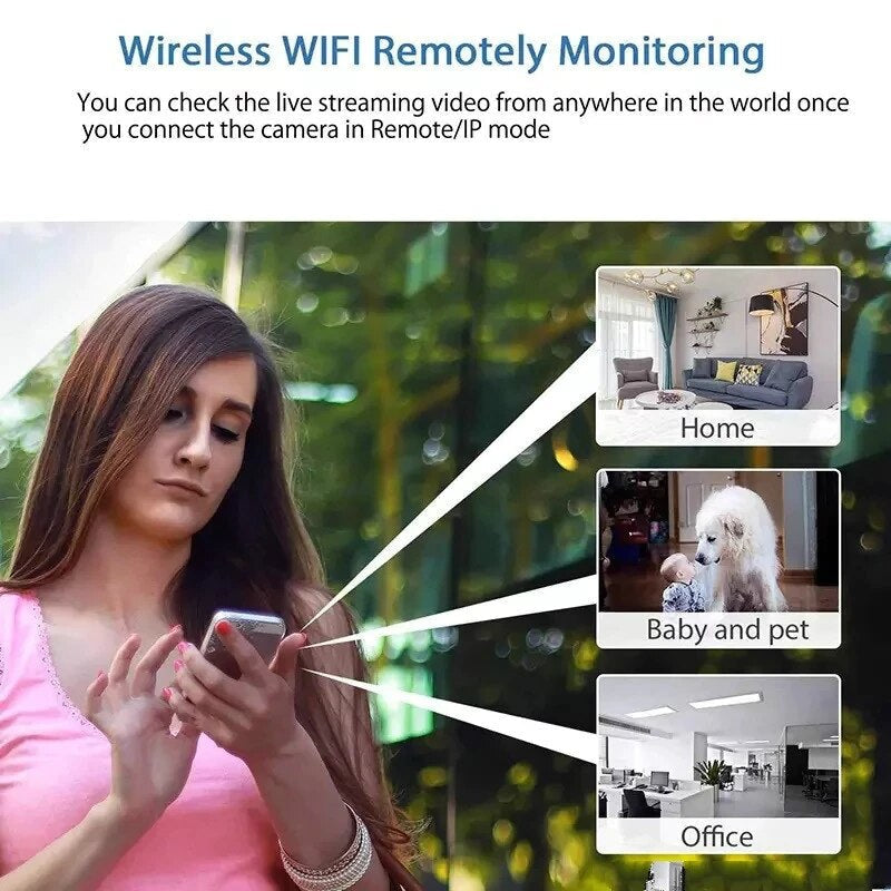 Mini WiFi Camera 1080p HD & 160° Wide-Angle
