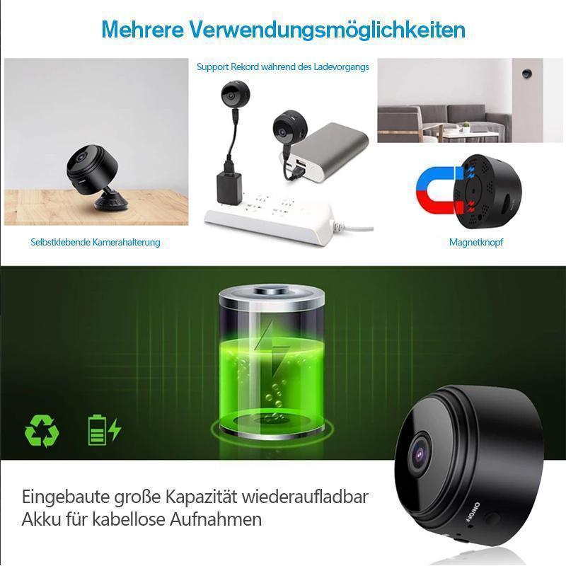 Mini WiFi Surveillance Camera Full HD Wide-Angle Magnetic Mount