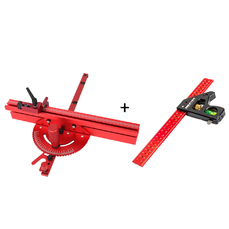 Miter Gauge Anodized Aluminum 0°–60° Non-Slip Rail