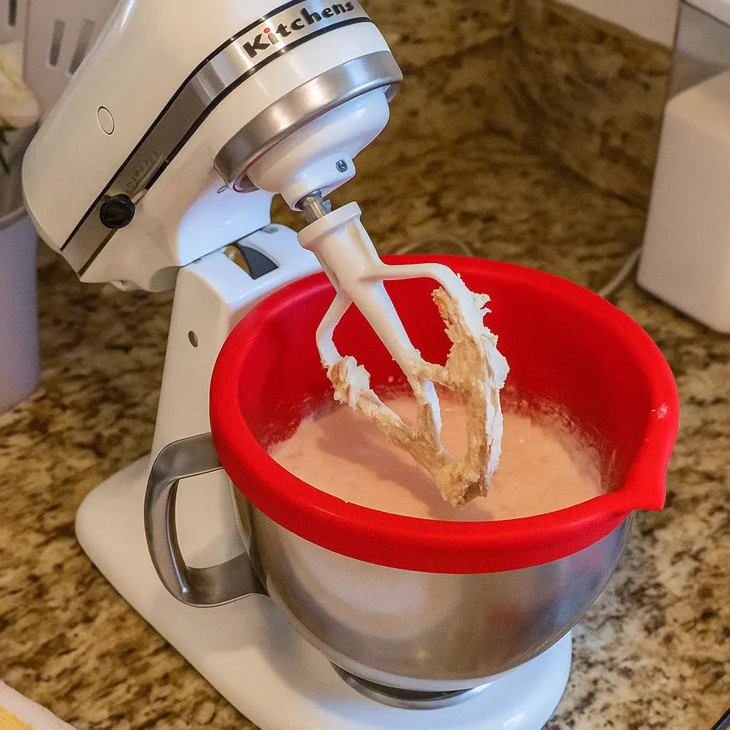 Mixing Bowl Insert Food-Grade Silicone With Lid Dishwasher Safe