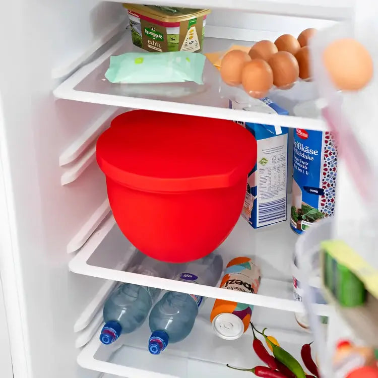 Mixing Bowl Insert Food-Grade Silicone With Lid Dishwasher Safe