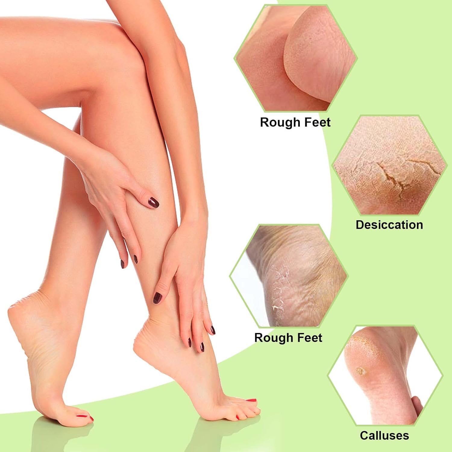 Moisturizing Foot Socks Silicone Non-Slip Reusable Set of Three