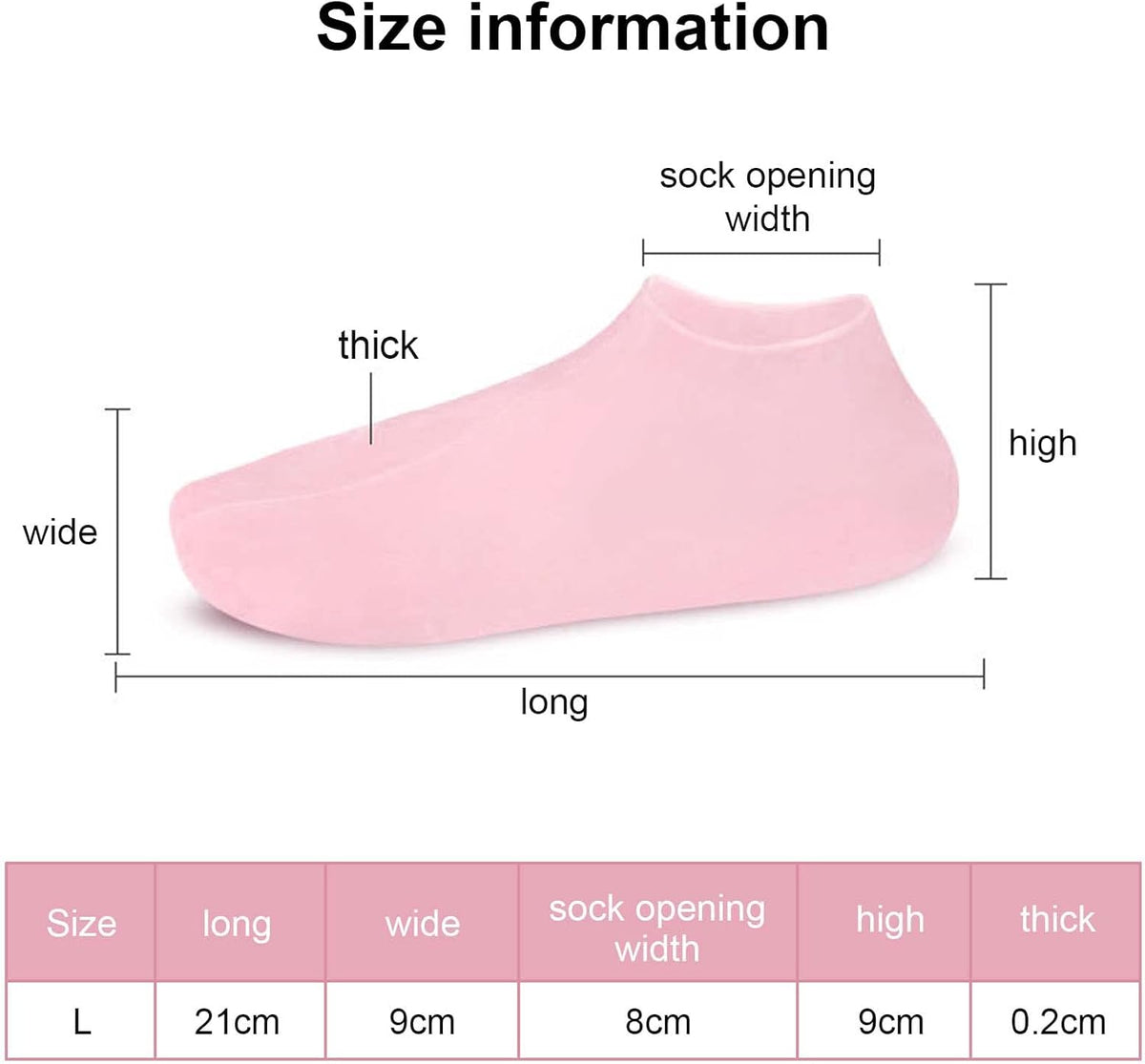 Moisturizing Foot Socks Silicone Non-Slip Reusable Set of Three