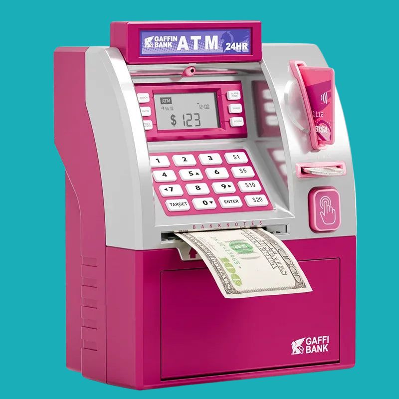 Money Bank Interactive Learning Coin & Bill Storage