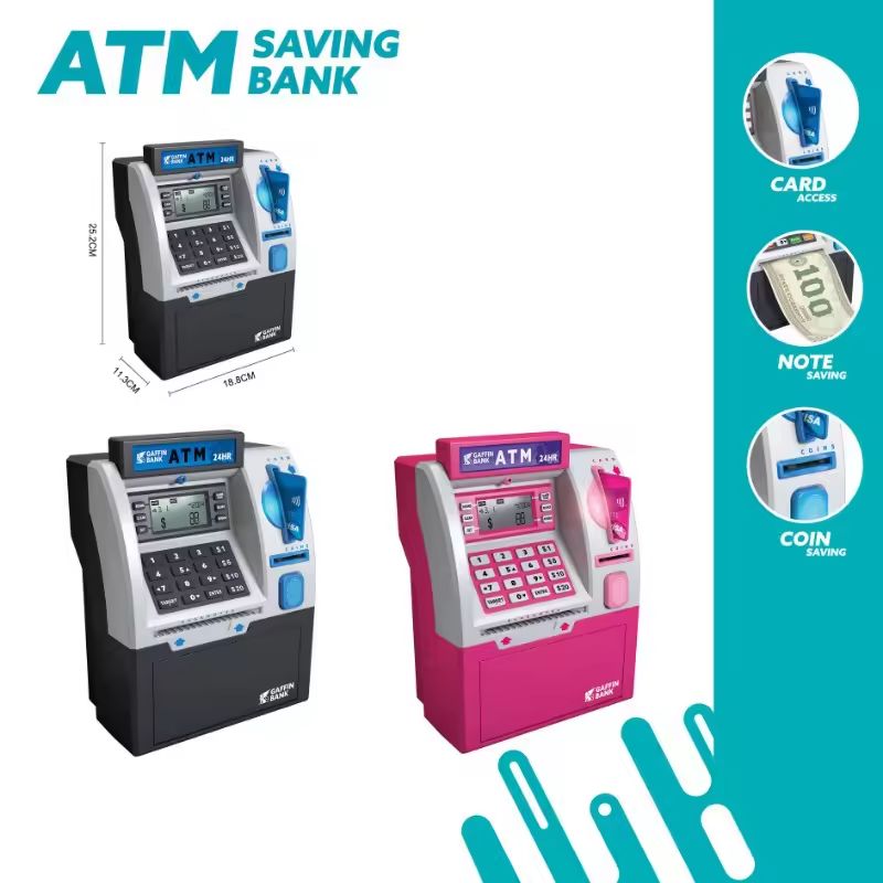 Money Bank Interactive Learning Coin & Bill Storage